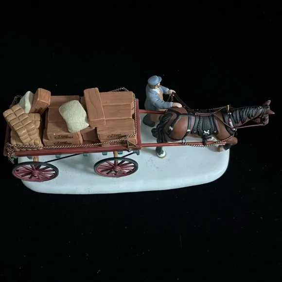 Department 56 Dickens Village Gourmet Chocolate Delivery Wagon - Picture 3 of 8